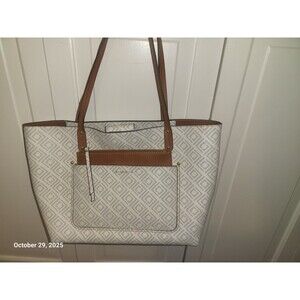 Liz Claiborne Jessica Tote Bag Gray Monogram NWOT